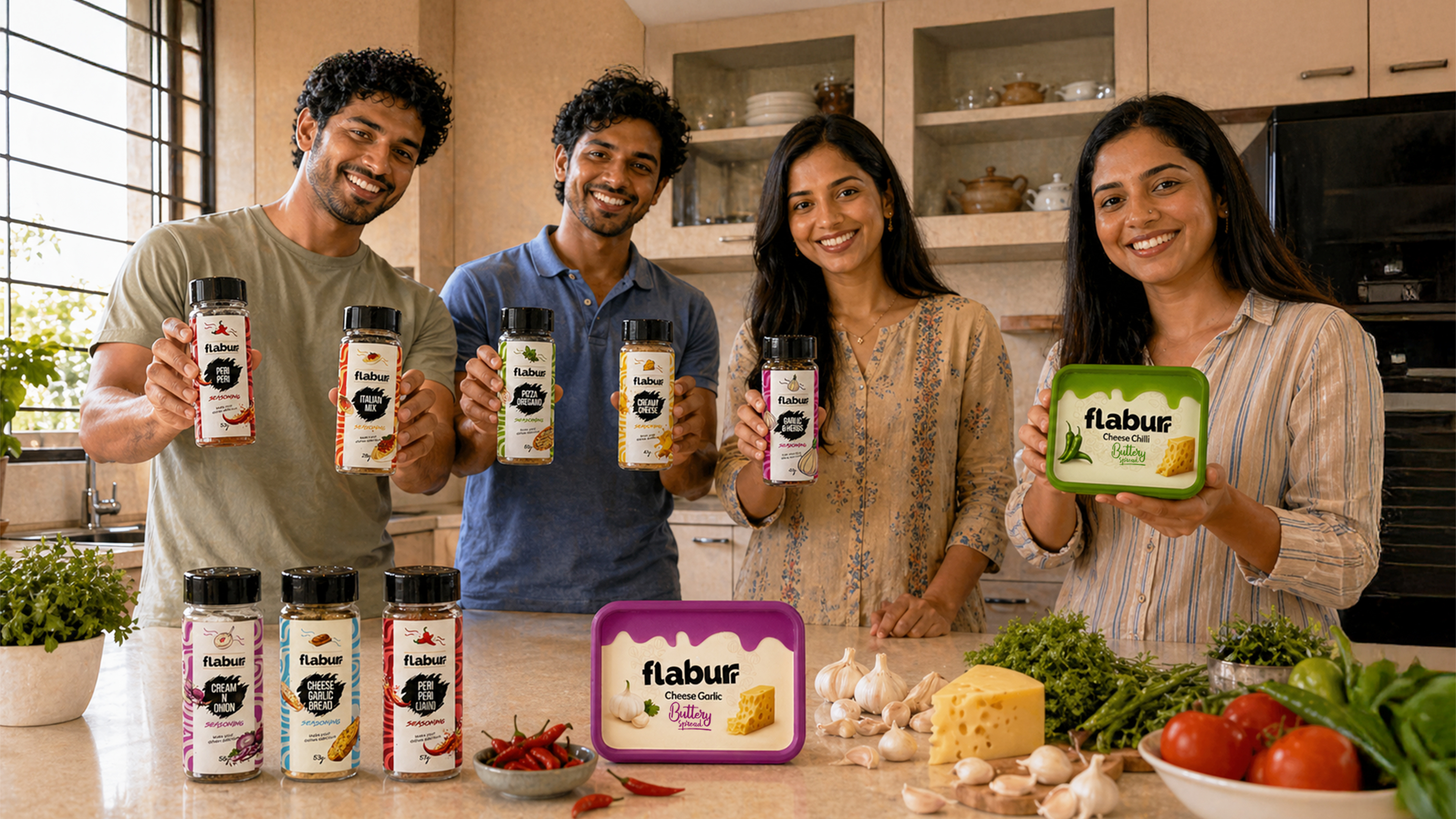 Flaburr co-founders: Garima, Pooja, Puneet & Shreyas